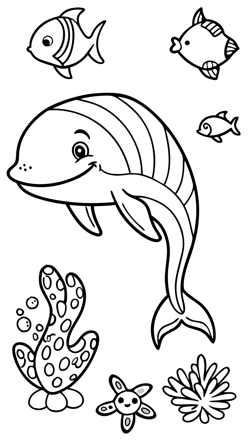 coloring page of ocean animals